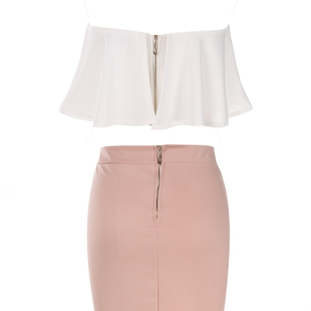 ♡HOST PICK♡♡ Ruffle Crop Top Pencil Skirt SALE - Picture 4 of 8